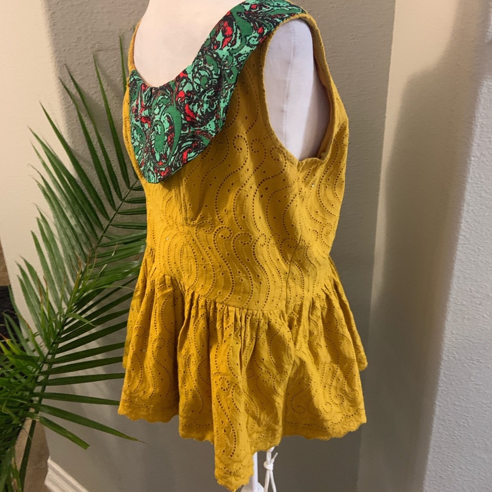 Cool Find! Vintage Hamdmade Patchwork Zipup Top/V… - image 4